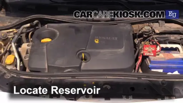 2003 Renault Megane Authentique 1.5L 4 Cyl. Turbo Diesel Liquide essuie-glace Ajouter du liquide